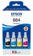 Epson inkoustová náplň 664/ T66464A/ EcoTank/ L120/ L310/ L305x/ L3060/ L3070/ L1300/ 4-colour Multipack