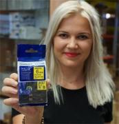 aletrantiv Brother páska TZE-611 6mm černý tisk/žlutý podklad, laminovaná