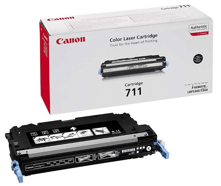 Canon originální toner CRG-711BK/ LBP-5300 + LBP-5360/ 6000 stran/ Černý