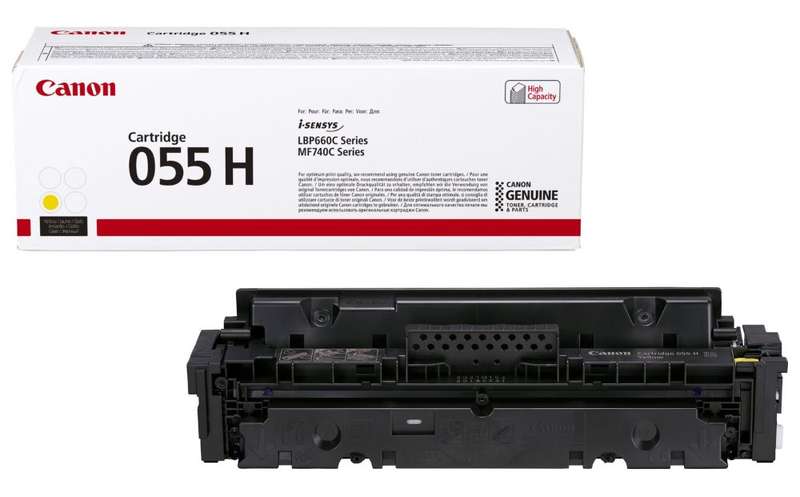 Canon originální toner CRG-055HY (žlutý, 5900str.) pro Canon MF742Cdw, MF744Cdw, MF746Cx, LBP663Cdw, LBP664Cx