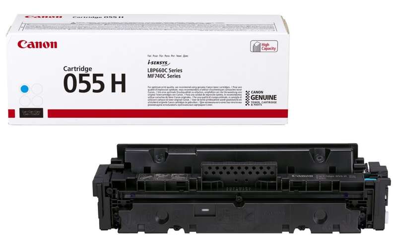 Canon originální toner CRG-055HC (azurový, 5900str.) pro Canon MF742Cdw, MF744Cdw, MF746Cx, LBP663Cdw, LBP664Cx