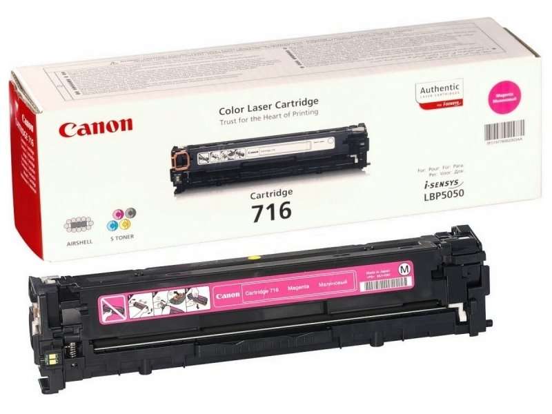 Canon originální toner CRG-716M/ LBP-5050/ MF-80x0/ 1500 stran/ Purpurový