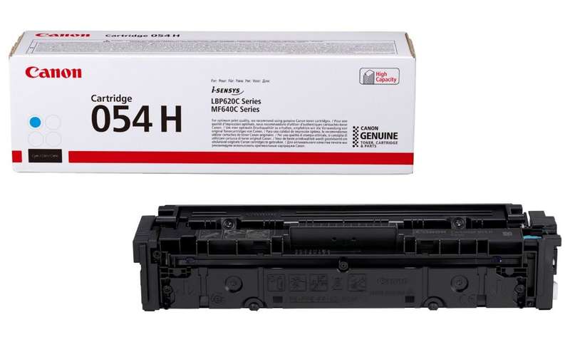Canon originální toner CRG-054H C, azurový, 2300str, 3027C002, high capacity, Canon i-SENSYS LBP621Cw, 623Cdw, MF641Cw