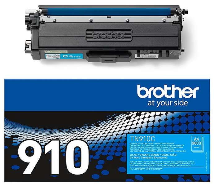 BROTHER toner TN-910C pro HL-L9310CDW/MFC-L9570CDW / 9.000 stran, / azurový