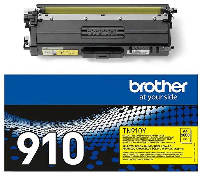 BROTHER toner TN-910Y pro HL-L9310CDW/MFC-L9570CDW / 9.000 stran, / žlutý
