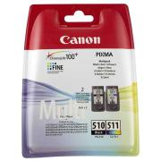 Canon originální ink PG510/CL511 multipack, black/color, blistr s ochranou, 2970B011, Canon Multi-pack Pixma MP250,480, Poukázka k
