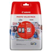 Canon originální ink PG-545XL/CL-546XL photo value pack, black/color, 8286B007, Canon 2-pack + paper PIXMA MG2450, MG2555, MG2950,
